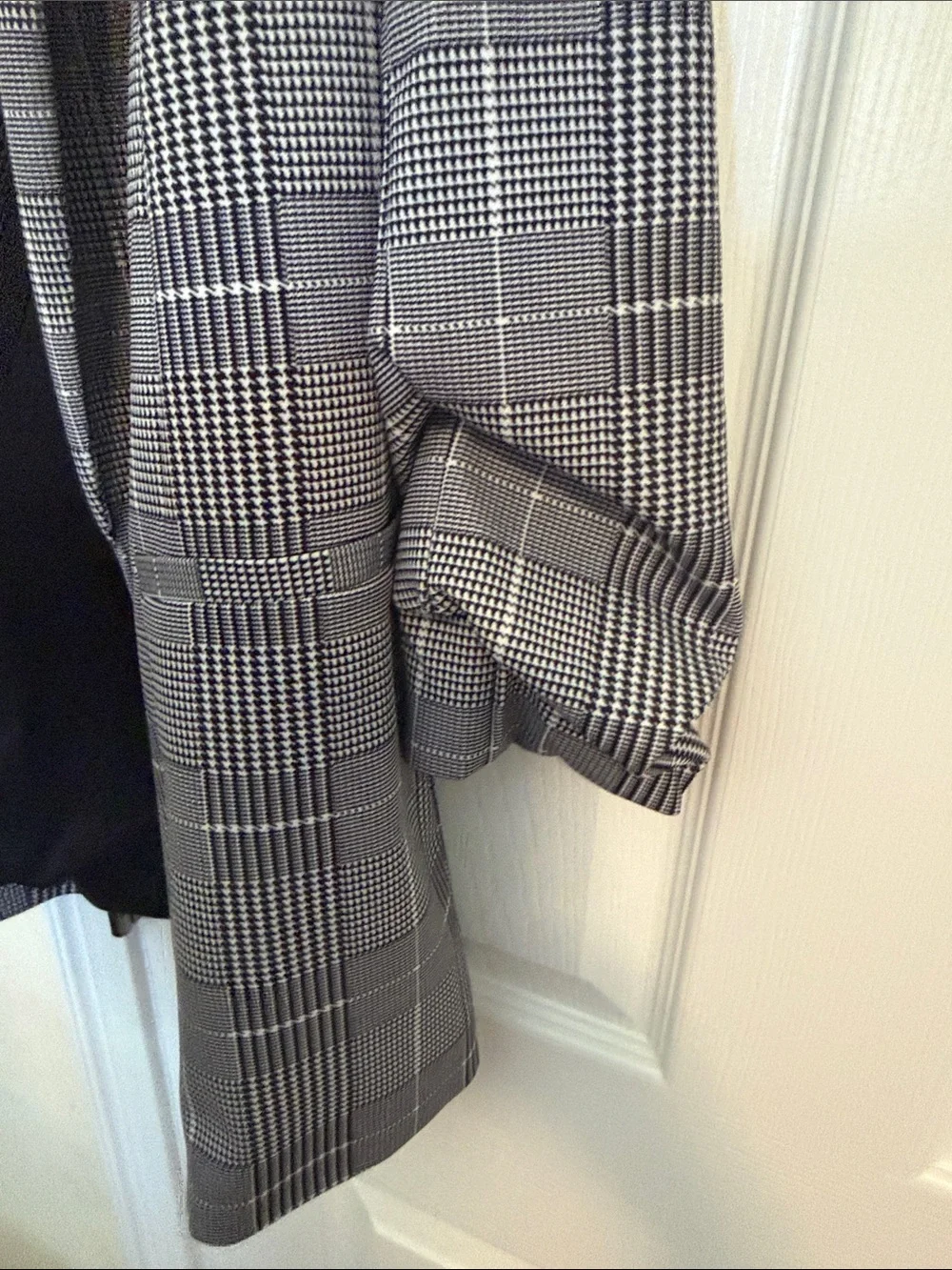 Boom Boom Jeans Gray Plaid Open-Front Blazer Jacket
